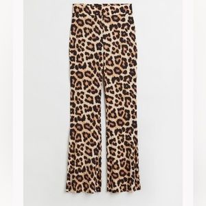 H&M Leopard Print High Waist Pants, Medium